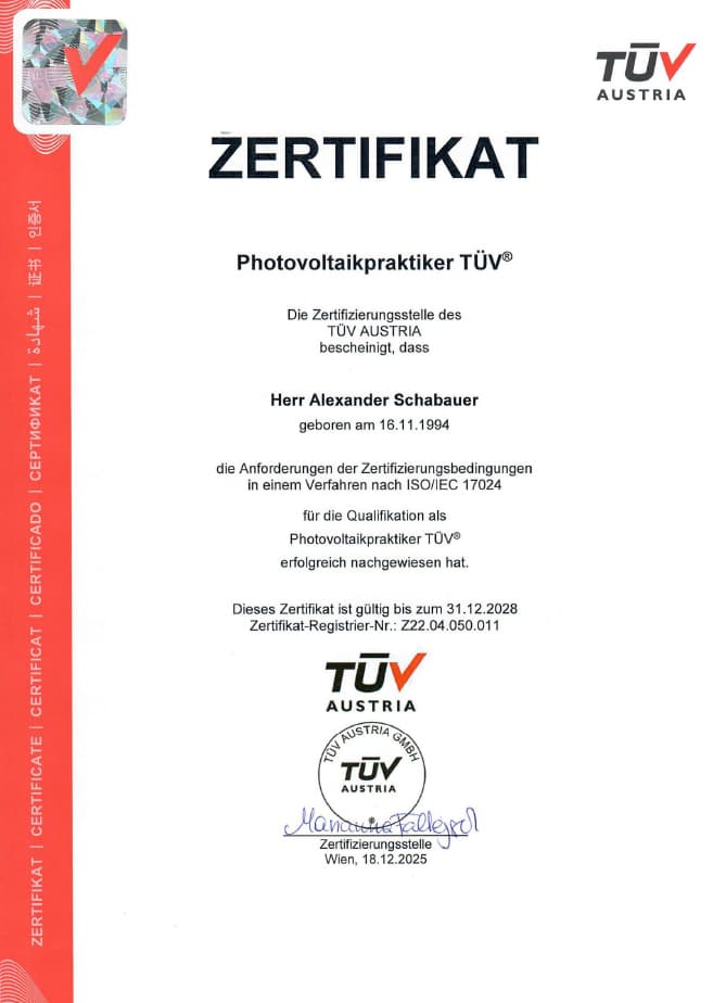 Über uns 8 PV-Praktiker TÜV